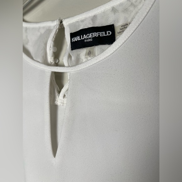Karl Lagerfeld Paris White Blouse - Picture 7 of 15